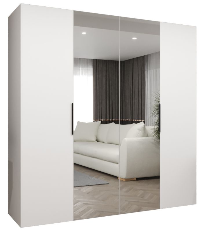 Szafa uchylna Abiks MARBELLA 2 200 wys 202 cm Biały + Czarny 1 szt