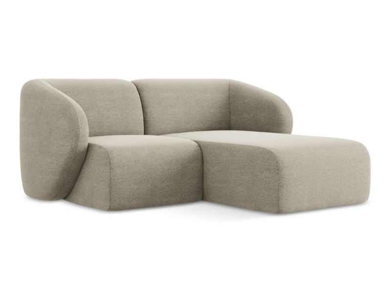 Narożnik prawostronny LaMiaSofa CERVO z tkaniny bouclé 178x166 cm kreci 1 szt.