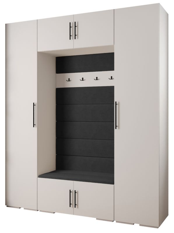 Garderoba do przedpokoju Abiks INOVA 3 Z13 biały+czarny+manila18 1 szt.