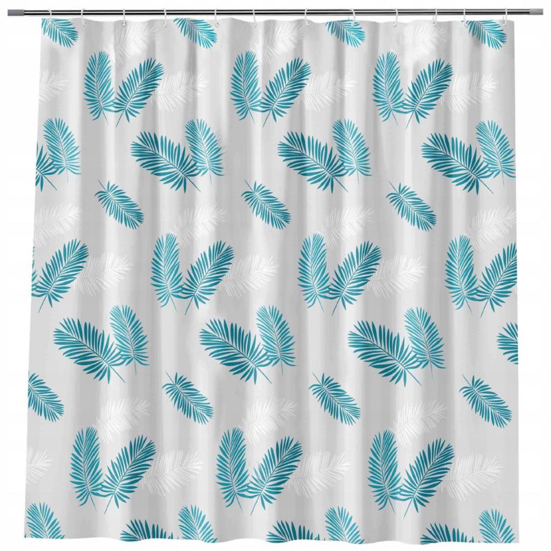 Zasłonka do prysznicu Sepio 180x200 mleczna z piórami 1 szt.