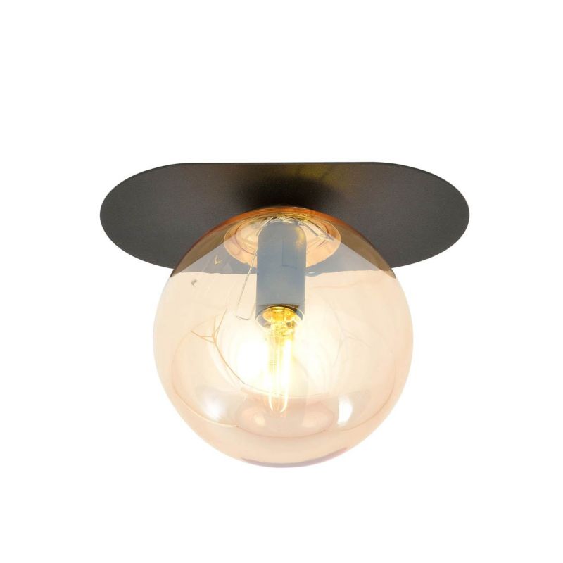 Lampa sufitowa Emibig Plaza czarno-miodowy wym: 18 x 20 cm 1xE14 x 10W 1 szt.