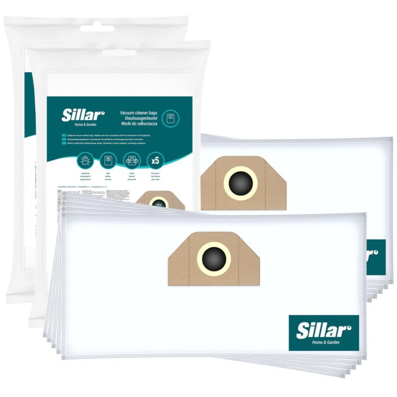 Worki do odkurzacza, Sillar, syntetyczne, zamienniki do Karcher WD2, WD3 K, WD, MV, 10szt