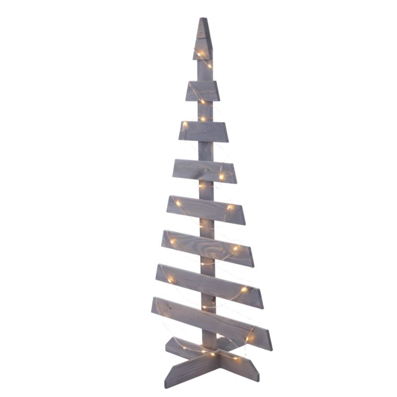 Choinka drewniana stojąca MODO24 118 x 57,4 cm impregnowana dekoracja świąteczna 1 szt.