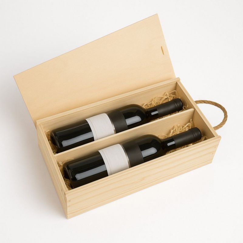 Drewniane pudełko na wino Neopak K-952 1 szt.