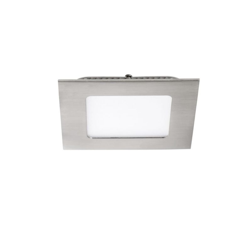 Oprawa sufitowa wpuszczana Kanlux Katro łazienkowa nikiel satyna LED 6W 4000K 300lm IP44 wym: 2 x 12 x 12 cm kwadratowa - 1 szt.