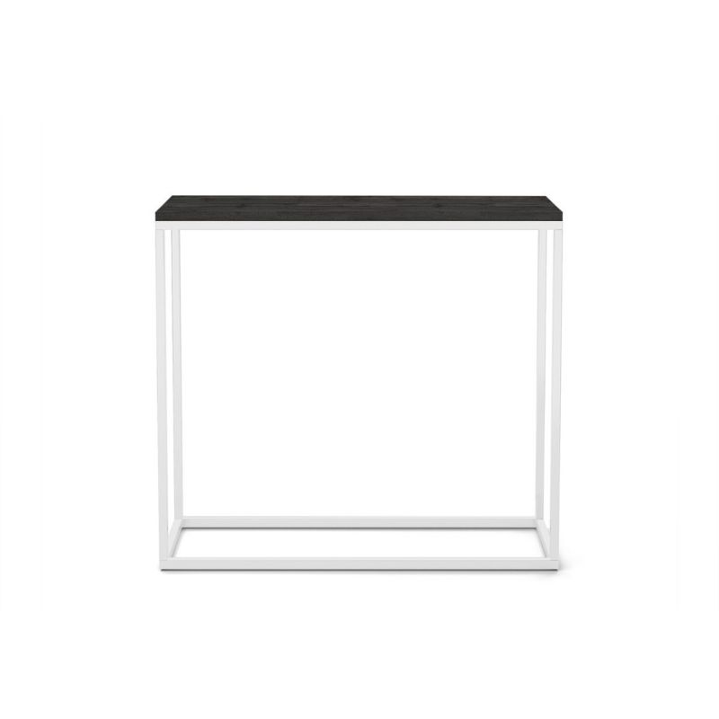 Konsola Bettso Well 80 cm stylowa do sypialni na białym stelażu czarny 1szt.