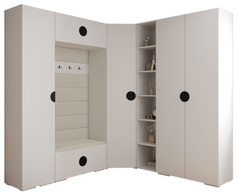 Garderoba do przedpokoju Abiks INOVA 4 Z2 biały+czarny+manila02 1 szt.