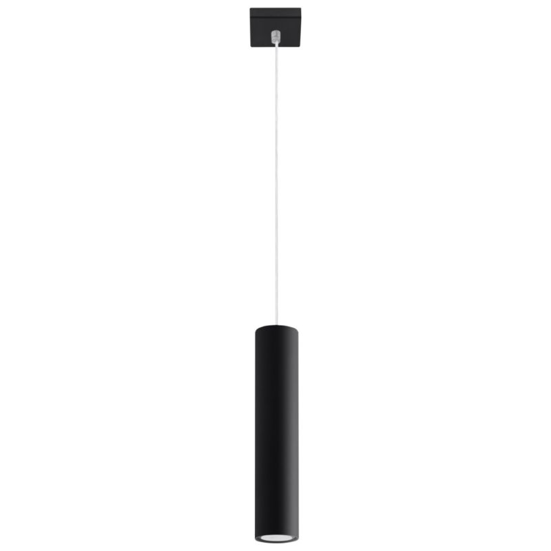 Lampa sufitowa wisząca Sollux Lighting Lagos 8260 czarna szerokość 8 cm 1xGU10 x 40W 1 szt.