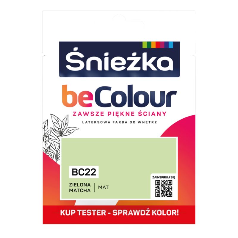 Tester farby Śnieżka Becolour zielona matcha 25 ml