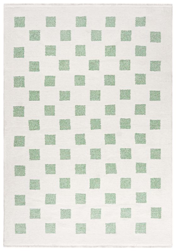 Dywan Dwustronny Wewnętrzny AMALFI MATITA Prostokątny Mazovia 80 x 150 cm Biały Motyw Geometryczny 1 szt.