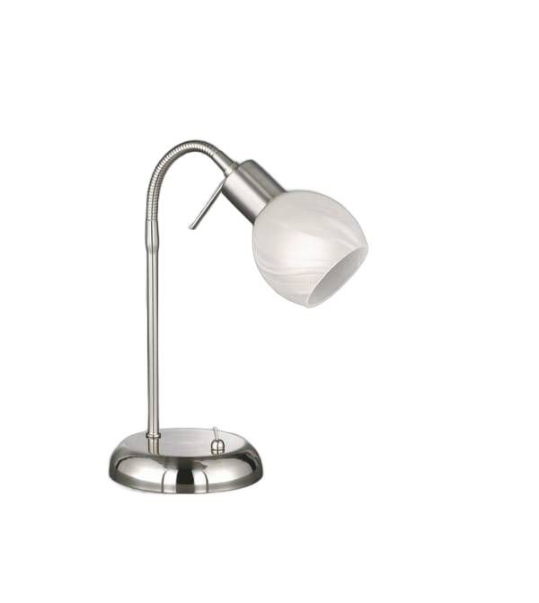 Lampa biurkowa RL Antibes srebrno-biała 1 x E14 x 28W IP20 wym: 40 x 13 x 13 cm metal - 1 szt.