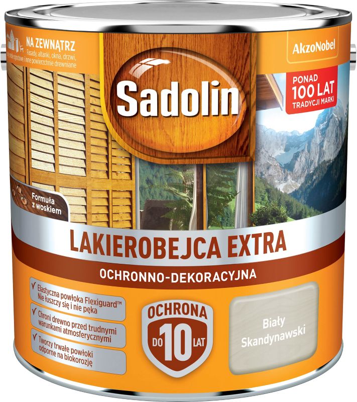 Lakierobejca Sadolin Extra biały skandynawski 2,5 l