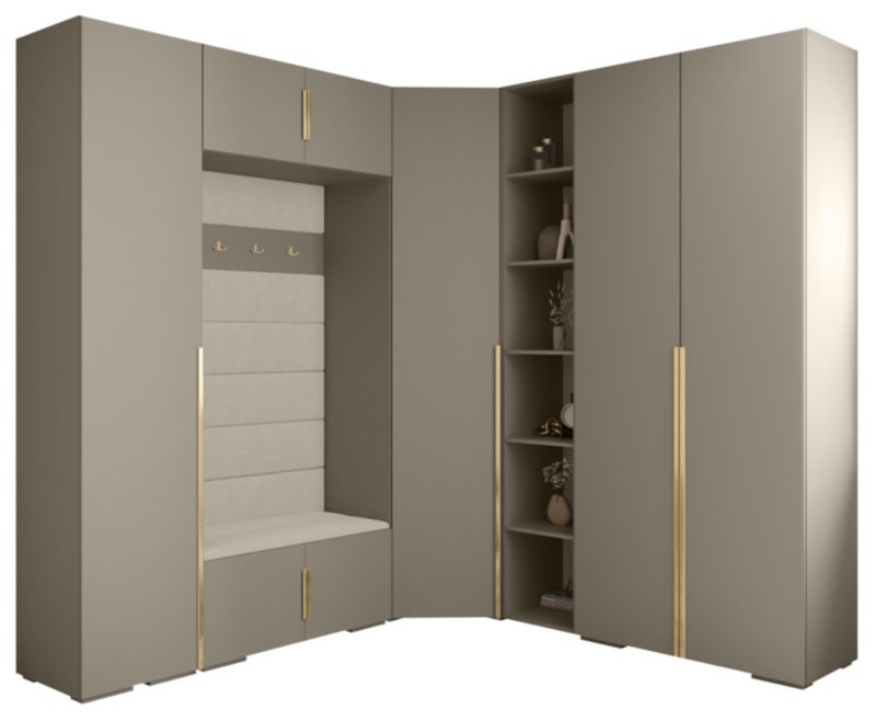 Garderoba do przedpokoju Abiks INOVA 1 Z2 kaszmir+złoty+manila02 1szt.