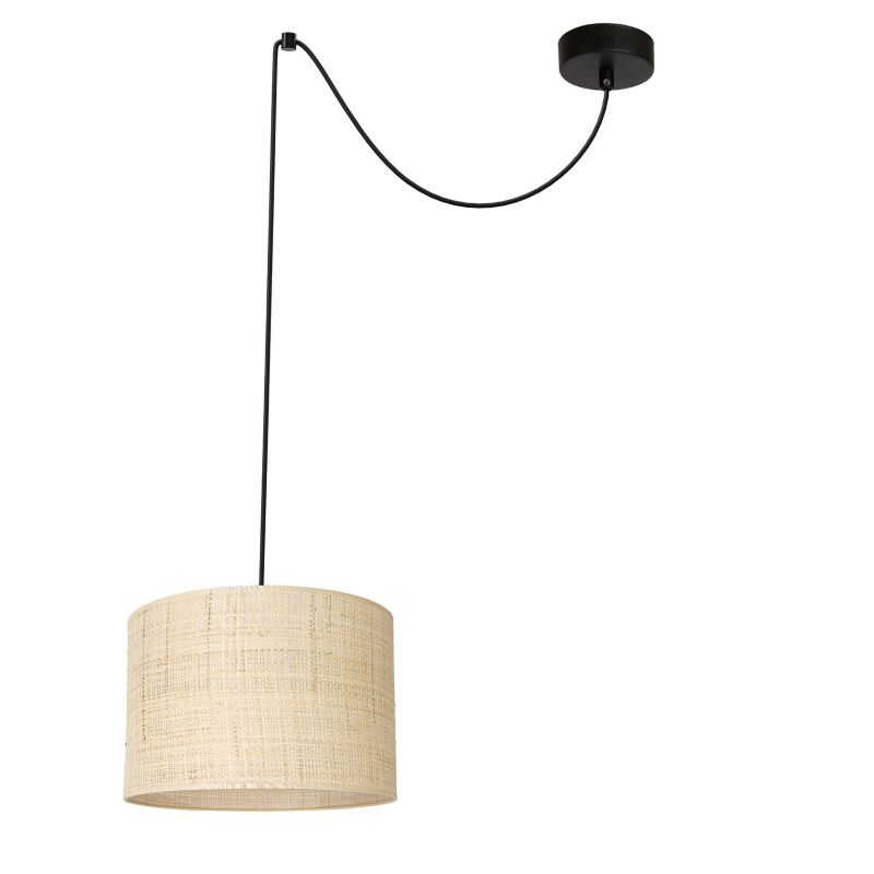 Lampa wisząca Luminex Spindel Rattan kremowo-czarny matowy wym: 250 x 25 x 25 cm 1xE27 x 15W 1 szt.