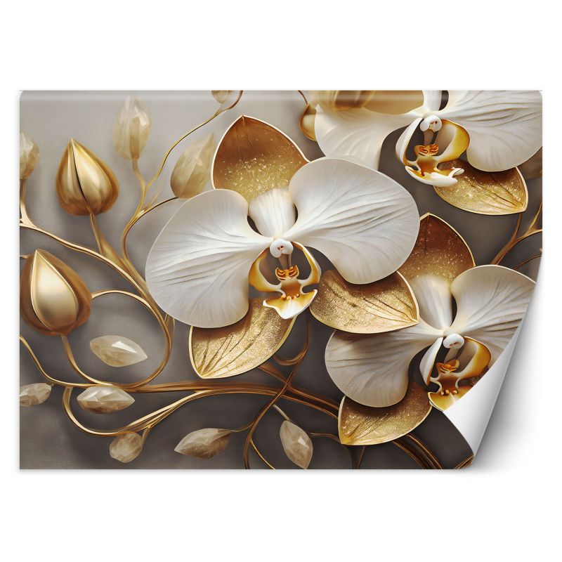 Fototapeta Feeby Orchidea glamour złoty 250x175 1 szt