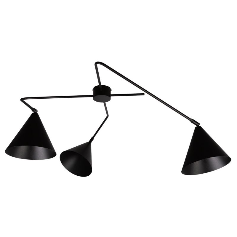 Lampa sufitowa wisząca Sigma Lighting Galaxy 8801 czarna minimalistyczna 3xE27 x 1 szt.