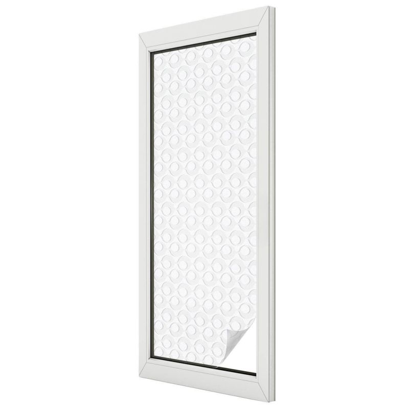 Folia Mleczna na Okno Wallfluent 50x146 cm Skutecznie Chroni Prywatność Abstrakcyjny geometryczny wzór z kółkami 1 rol.