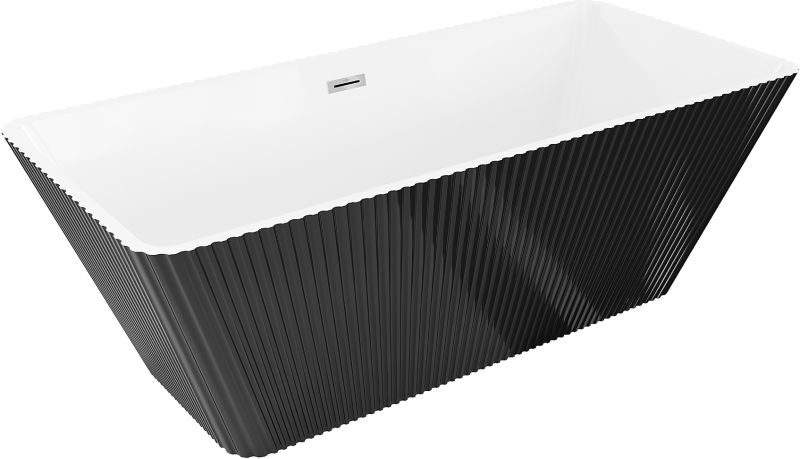 Wanna wolnostojąca Mexen Tava biała/czarna 170x75 cm .- 52851707575-01 1 szt.