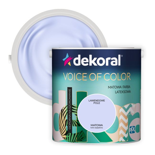 Farba kolorowa Dekoral Voice of Color lawendowe pole 2,5 l