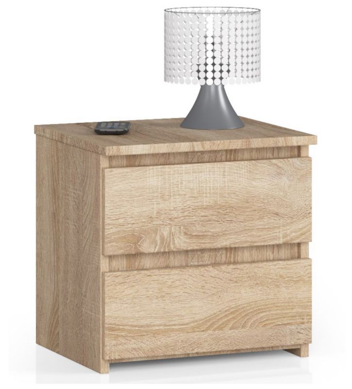 Szafka nocna Akord CL2 Dąb Sonoma 40 cm 2 szuflady kolor Dąb Sonoma mat 40x35x40 cm 1 szt.