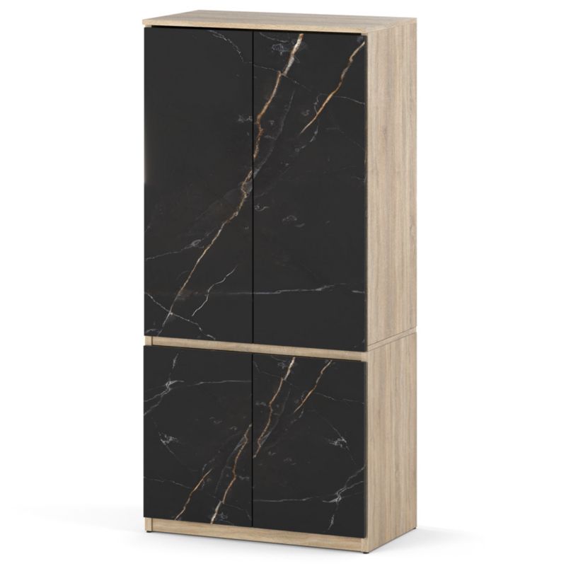 Szafa Hurtownia-Mebli 4 Drzwi Posti 80cm Dąb Sonoma San Sebastian 80x50x180 cm 1szt.