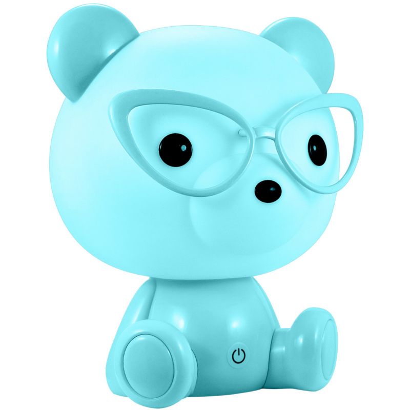 Lampka stołowa Polux Miś niebieska LED 2.5W 70lm IP20 wym: 25.5 x 21 x 19.5 cm tworzywo sztuczne - 1 szt.