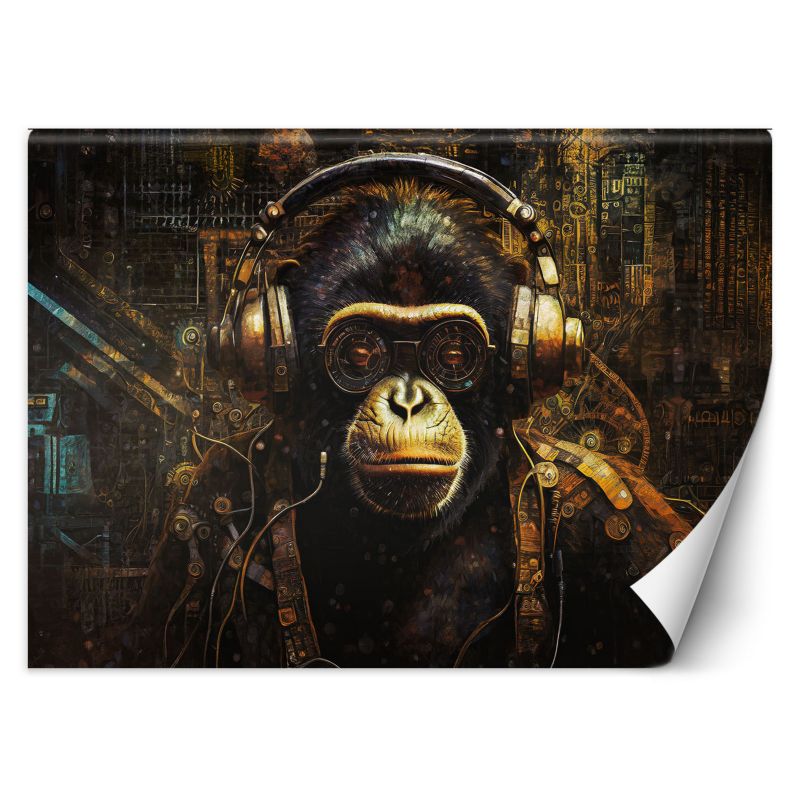 Fototapeta Feeby Szympans w słuchawkach 350x245 1 szt