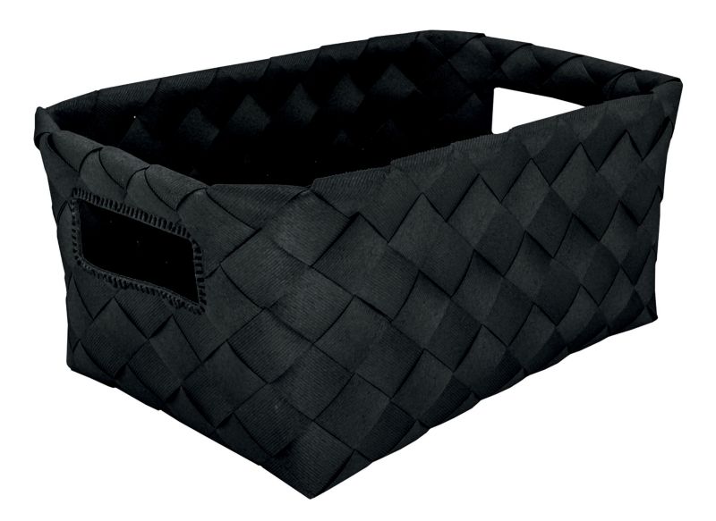 Koszyk łazienkowy Kleine Wolke Aspera czarny, wodoodporny, 18,5x12x28 cm, 1 szt.