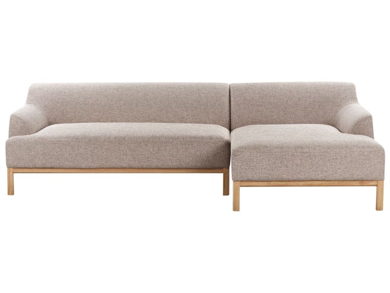 Narożnik Sosjo Jasnobrązowy dla 3 osób Lewostronny 1 szt.