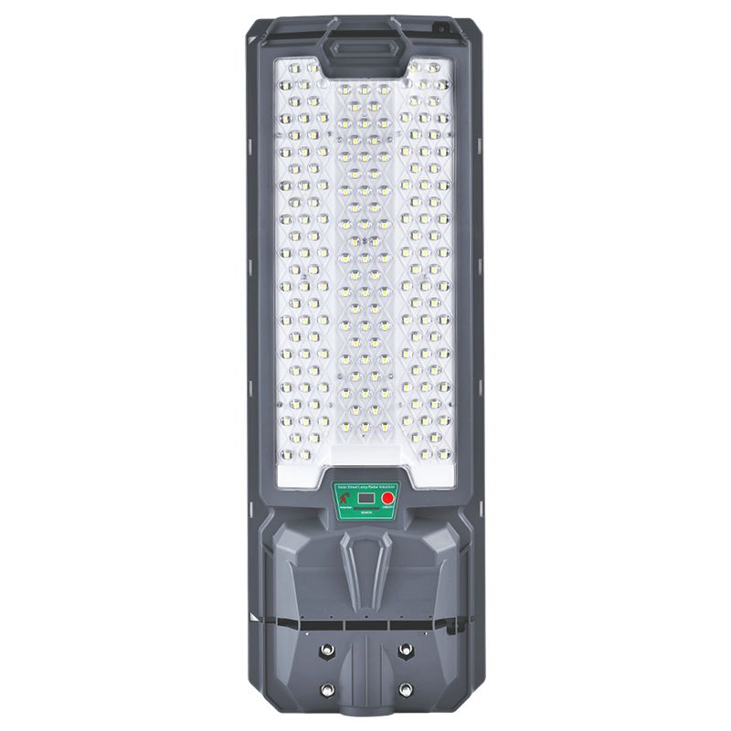 Lampa uliczna LED solarna MasterLED Lix 300W zimna biel 6000K IP65 z pilotem szara 1 szt.