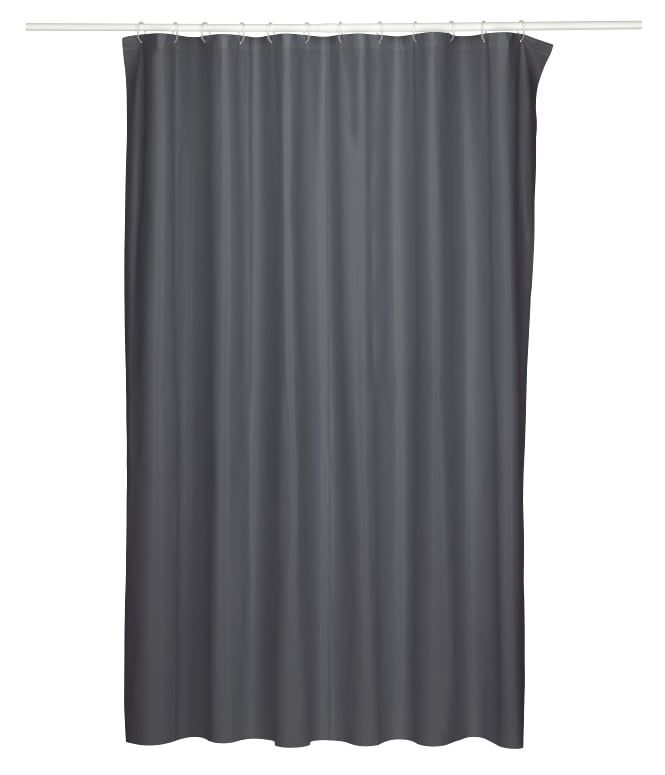 Zasłona prysznicowa Kela Largo wodoodporna ciemnografitowa 180x200 cm Peva 1 szt.