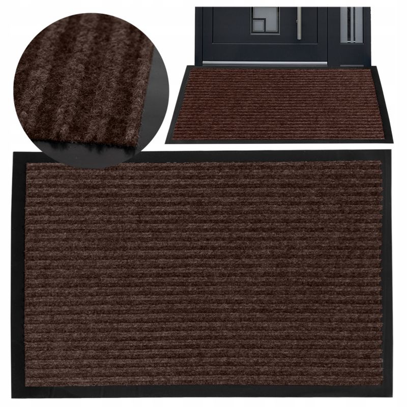 Wycieraczka Deco4Home Protektor pod drzwi 80 x 120 cm brązowa 1 szt.