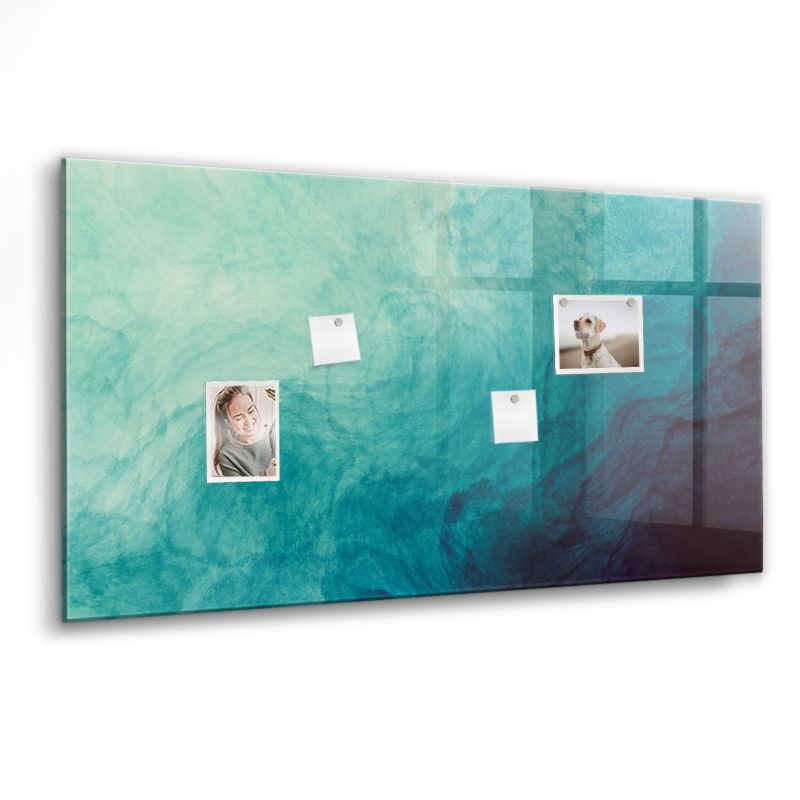 Szklana tablica magnetyczna Wallfluent 120x60 cm Abstrakcja głębia Biały marker 1 szt.