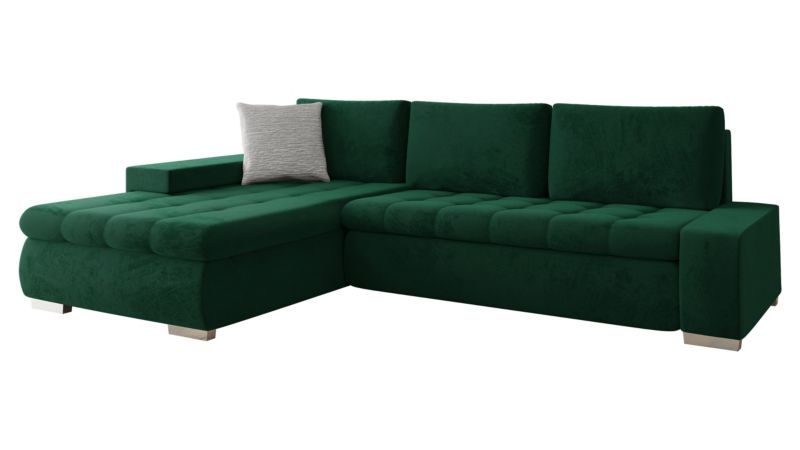 Narożnik z funkcją spania MIRJAN 24 Orkan butelkowa zieleń + jasny szary 1 szt.