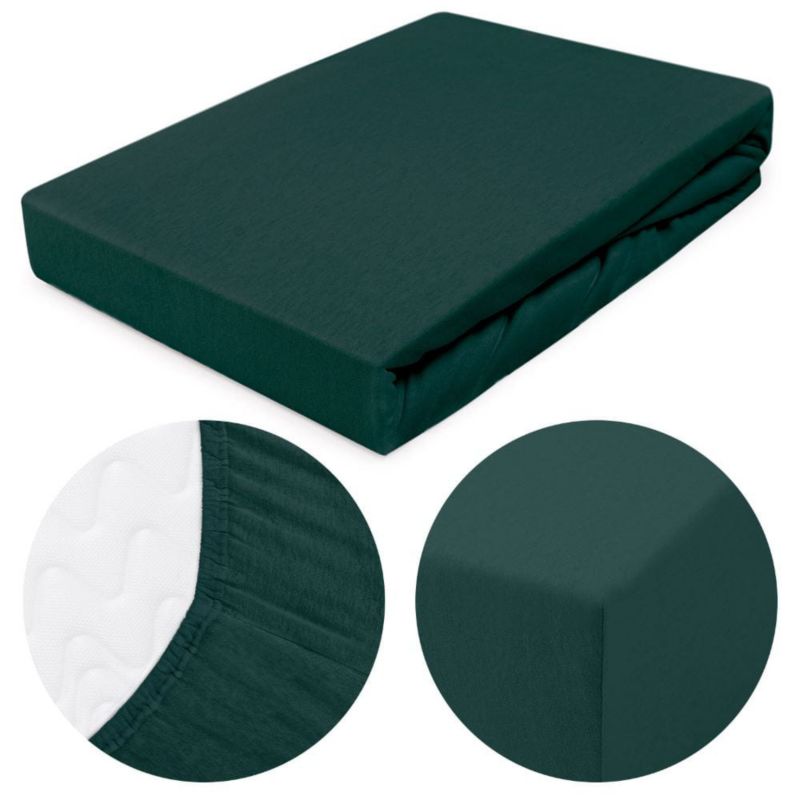 Prześcieradło jersey z gumką Darymex 120x200 kolor Zieleń Butelkowa 1 szt.