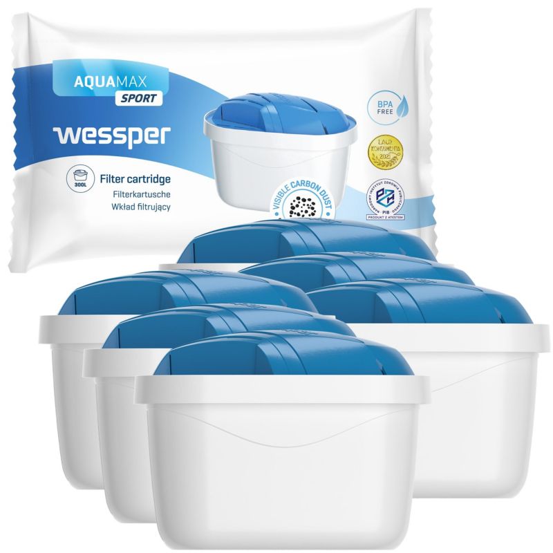 Filtr wody, Wessper, do dzbanka filtrującego Aquaphor Wessper Brita, zamiennik, 6szt