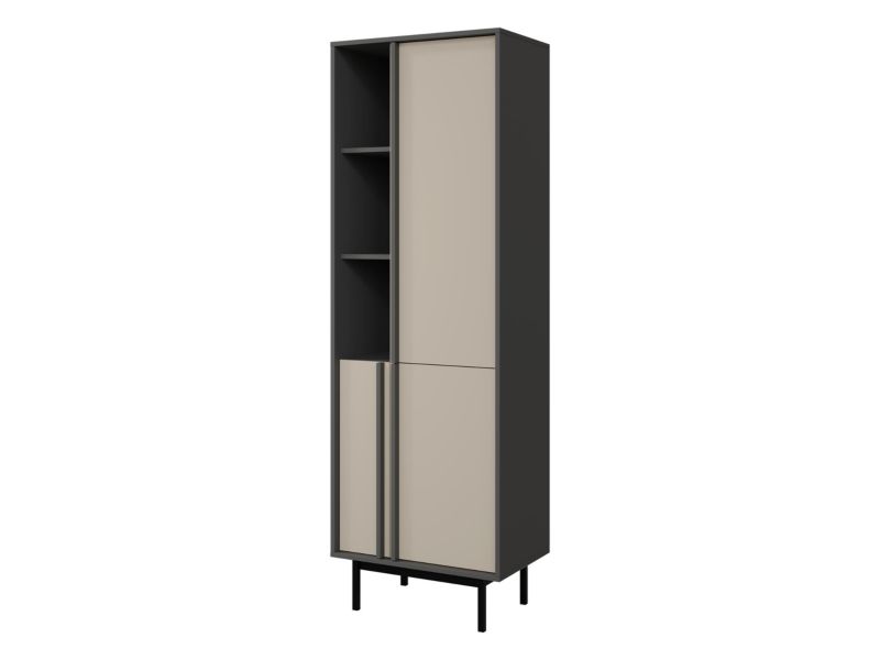 Regał MIRJAN 24 Alsy 3 antracyt + beż jasny 1 szt.