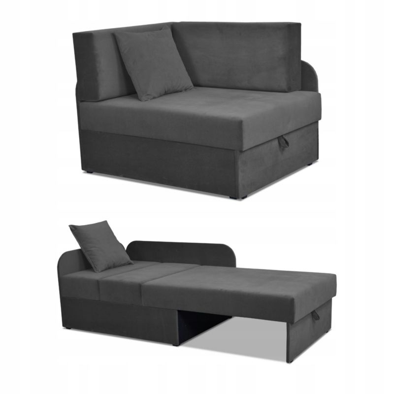 Narożnik dziecięcy rozkładany z pojemnikiem Family Meble Denis Duo szary 1szt