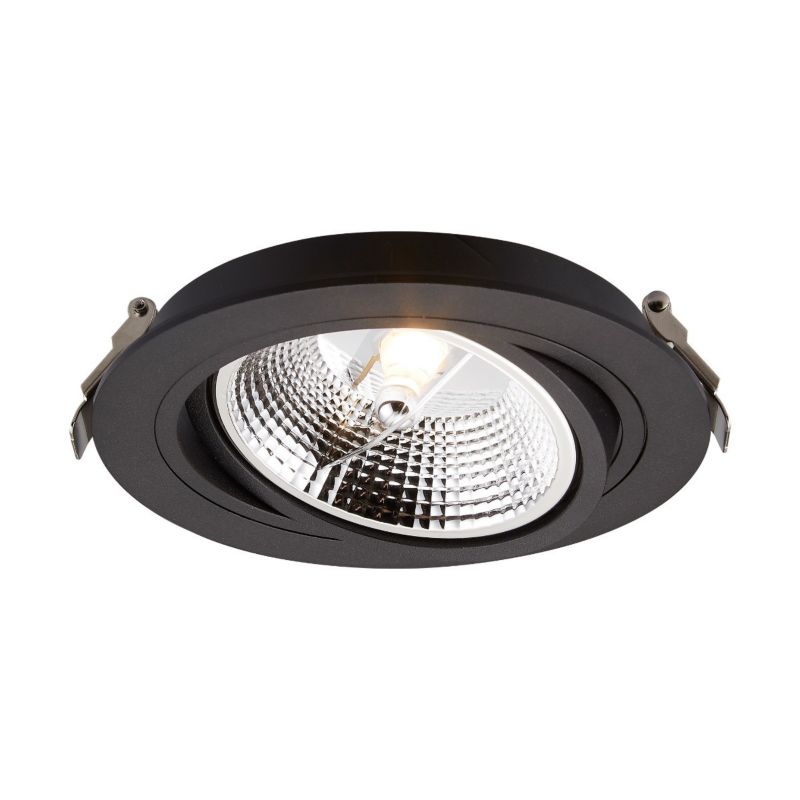 Oprawa sufitowa wpuszczana Zuma Line Chuck czarna ruchoma 1 x ES111 x 15W IP20 wym: 4,3 x 16 x 16 cm okrągła - 1 szt.