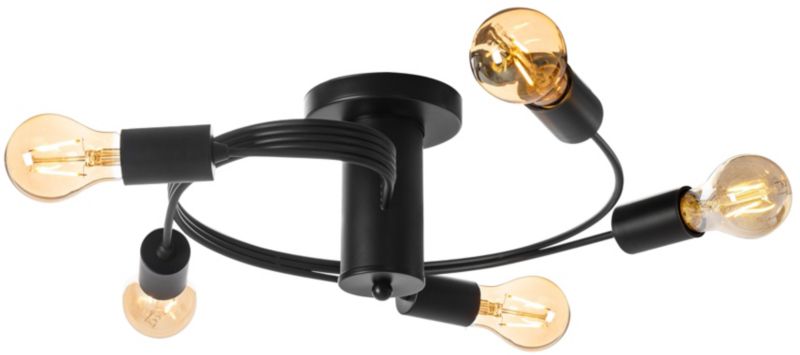 Lampa Sufitowa Toolight App741-5C Czarny 1 Szt