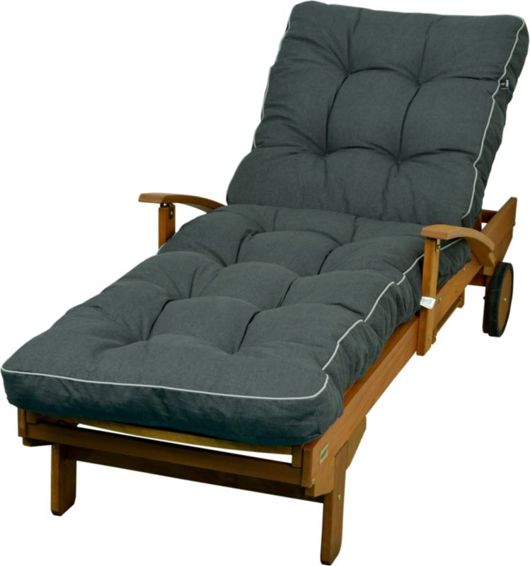 Poduszka na leżankę ogrodową leżak AMPO ciemny szary turia 1 szt.