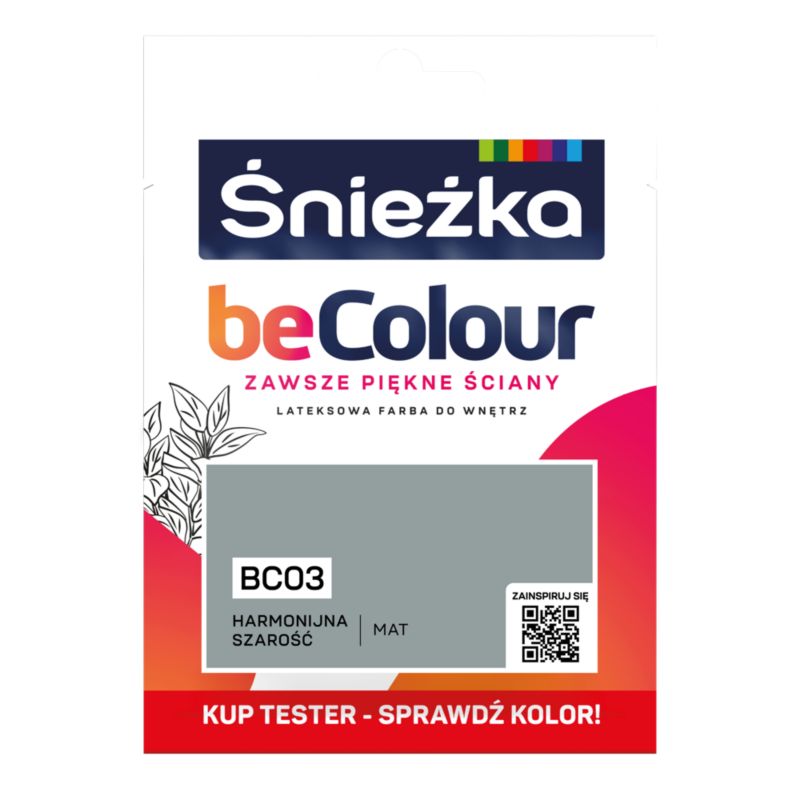 Tester farby Śnieżka Becolour harmonijna szarość 25 ml