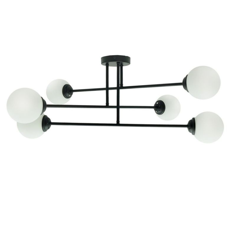 Lampa wisząca IdeaLED Palle czarno-biała wym: 32 x 80 x 80 cm 6xE27 x 10W 1 szt.