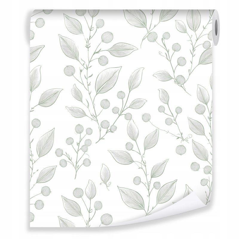 Tapeta WALLARENA Do Sypialni Salonu Na Flizelinie Liście Retro Abstrakcja Szary 50x1000 cm T16249VE 1 szt.