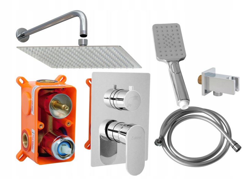 Zestaw prysznicowy podtynkowy Estiva LARMO Chrome srebrny 1 kpl