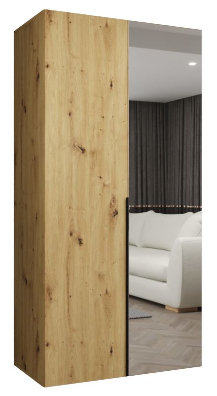 Szafa uchylna otwierana ALICANTE 2 100 wys 202 cm Artisan + Czarny 1 szt