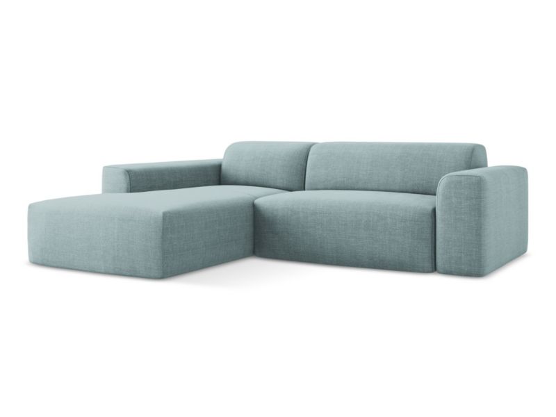 Narożnik lewostronny LaMiaSofa BOVA z tkaniny strukturalnej 270x190 cm jeans 1 szt.