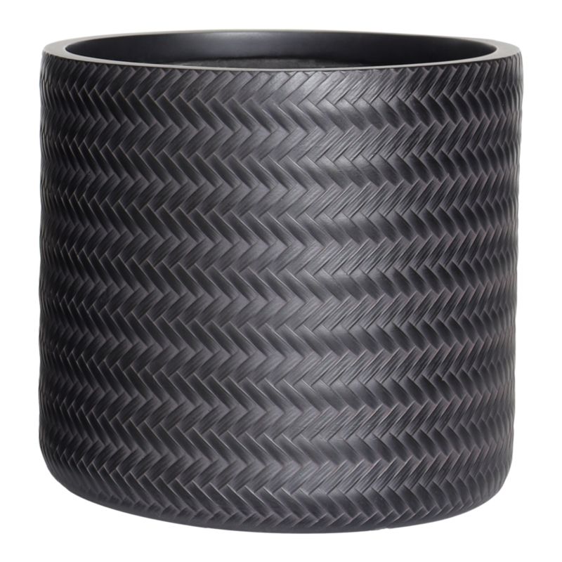 Donica Verve Verve rattan 30 cm czarna