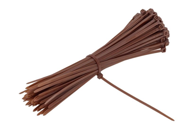 Opaski Zaciskowe Neopak 370/7,6mm Brązowe 100 szt.