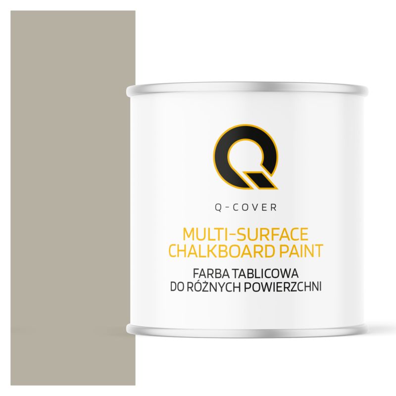 Farba Tablicowa Do Ścian Pisania Kredą Q-Cover Kolor Szary beżowy RAL7032 Mat 2.5L